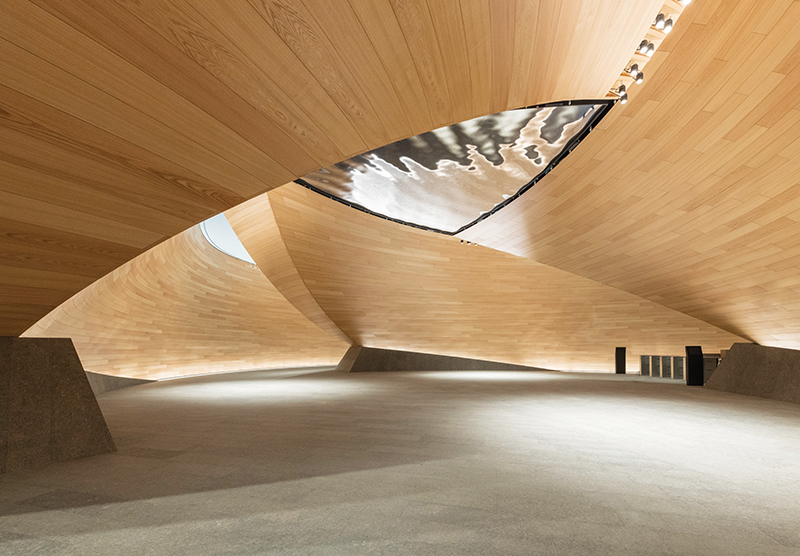 The Vortex is a literal and metaphorical ‘twist’ on the classic timber-panelled lobbies that define many London buildings.